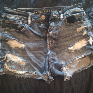 American eagle distressed denim shorts. Size 8